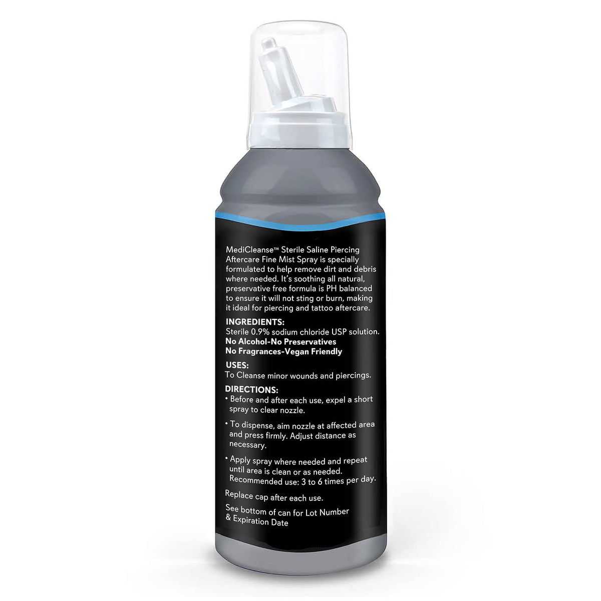 MediCleanse saline spray nozzle close-up