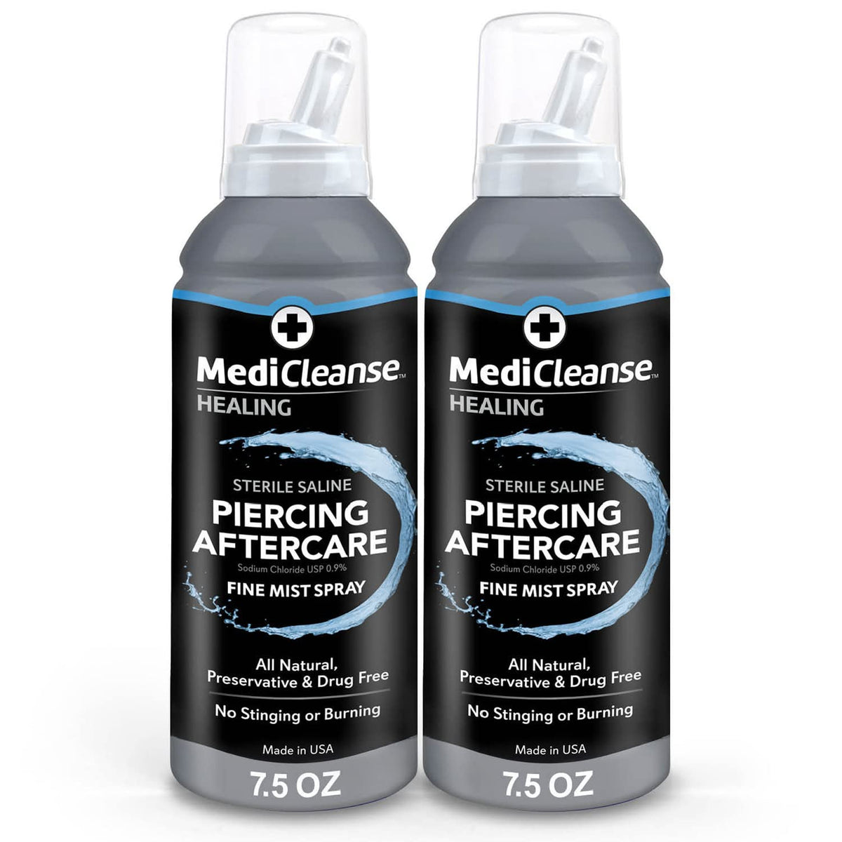 MediCleanse Sterile Saline Aftercare Fine Mist Spray 7.5 oz front view