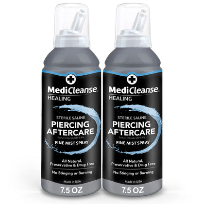 MediCleanse Sterile Saline Aftercare Fine Mist Spray 7.5 oz front view