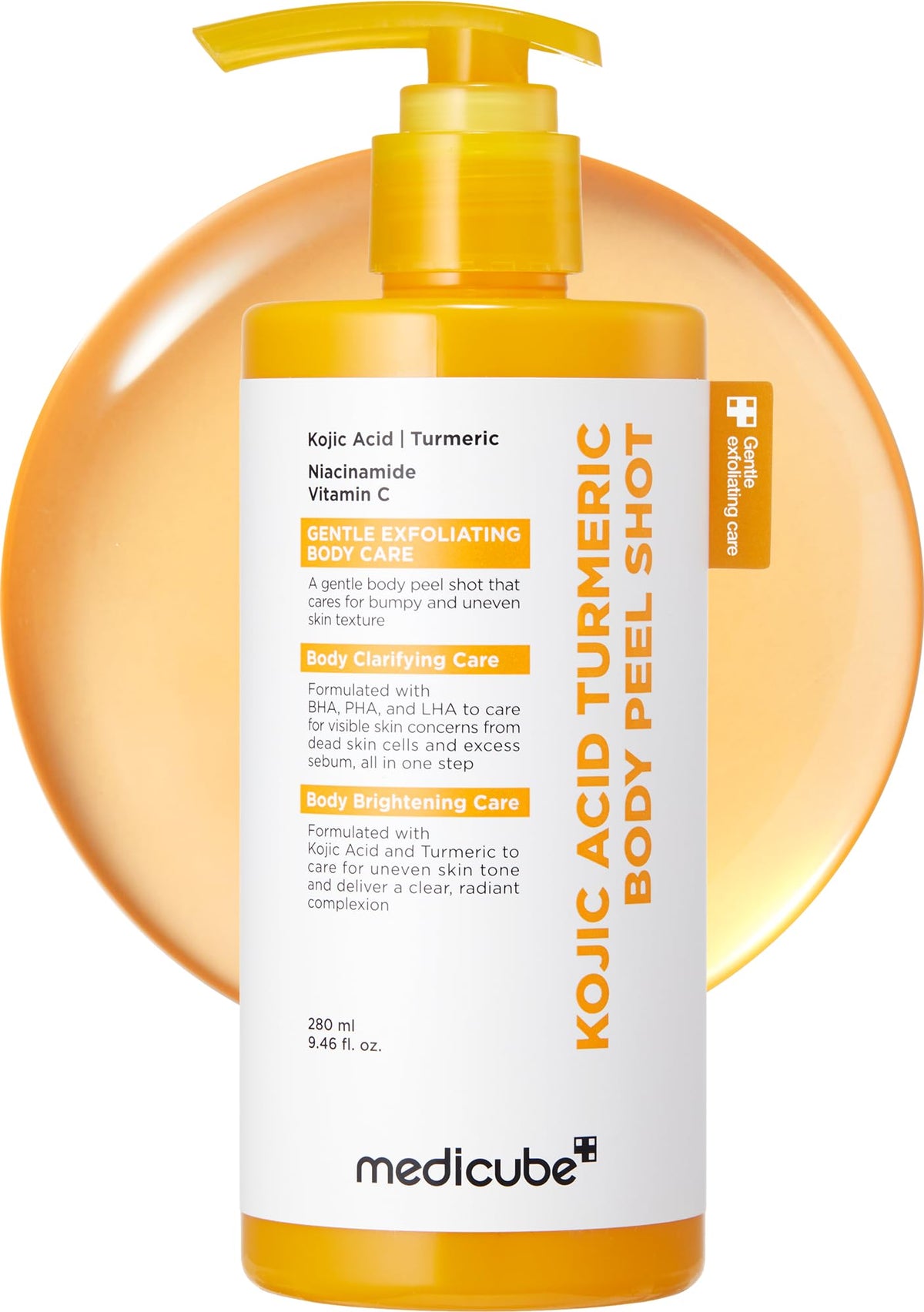 medicube Body Peel Shot front view with packaging