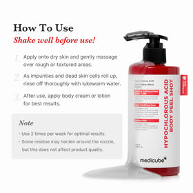 medicube Body Peel Shot with rice extract background