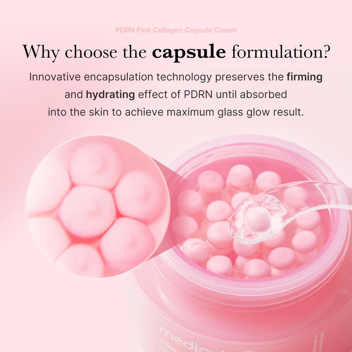 medicube Capsule Cream application on skin