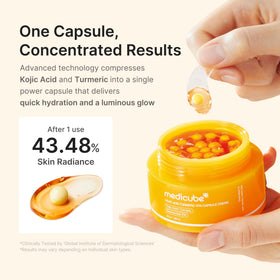 medicube Capsule Cream displayed with skincare routine products