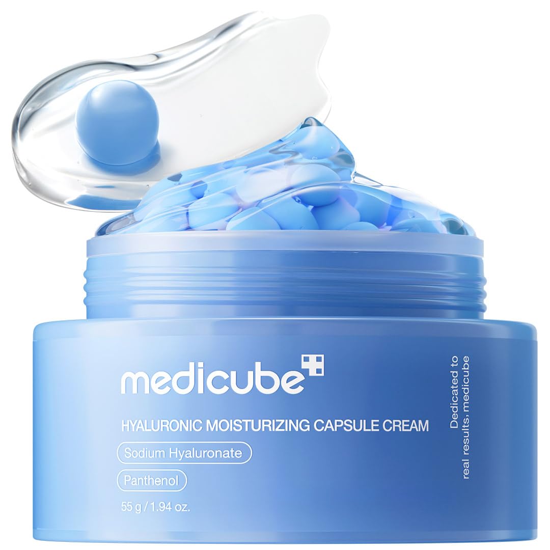 medicube Capsule Cream front view with Hyaluronic Acid capsules