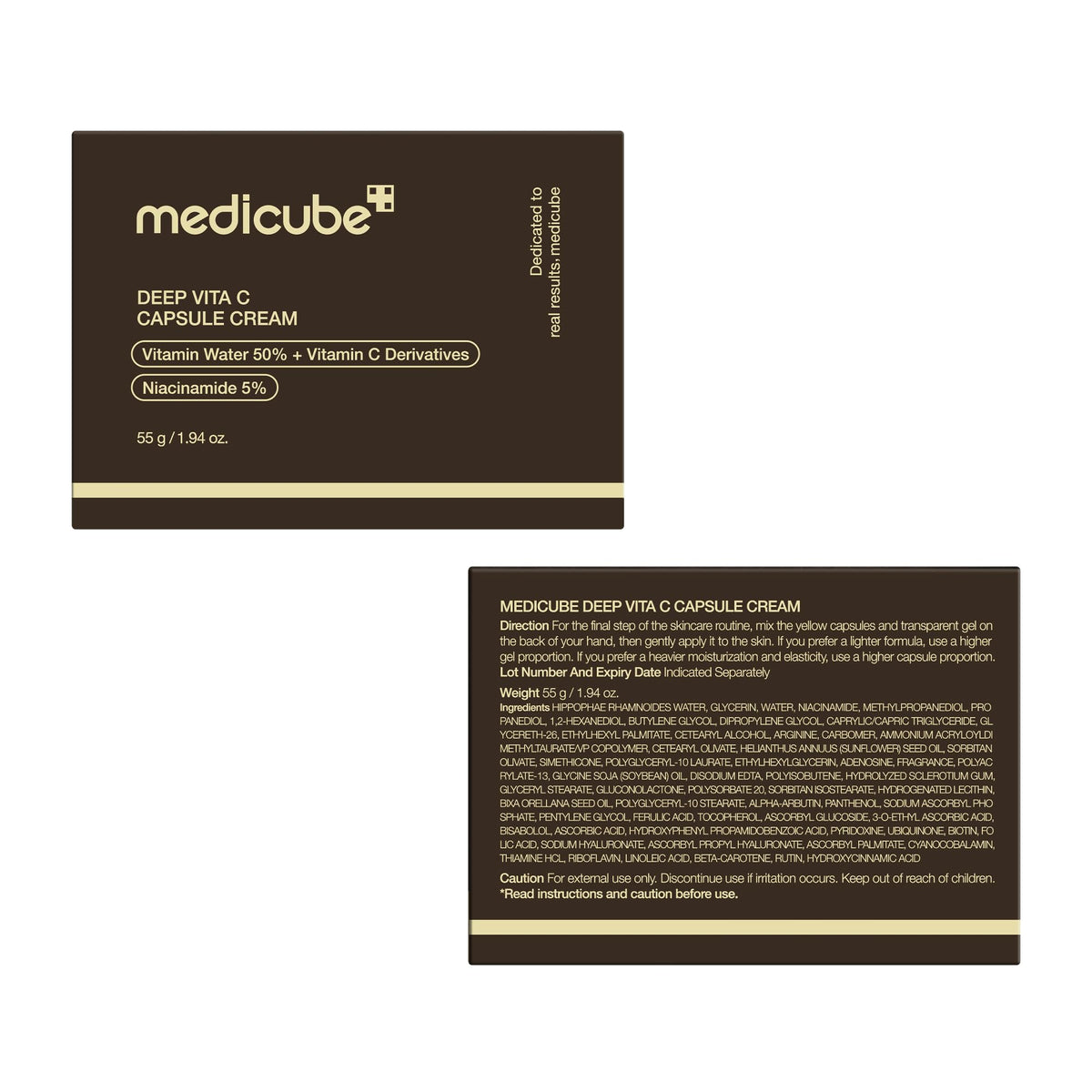 medicube Capsule Cream open showing the cream inside