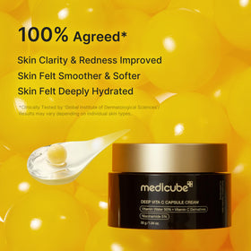 medicube Capsule Cream product details on the back