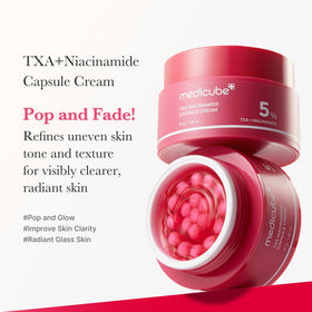 medicube Capsule Cream showing texture of red gel