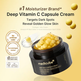 medicube Capsule Cream showing the texture on a hand
