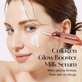 medicube Collagen Glow support Serum with a dropper dispensing serum