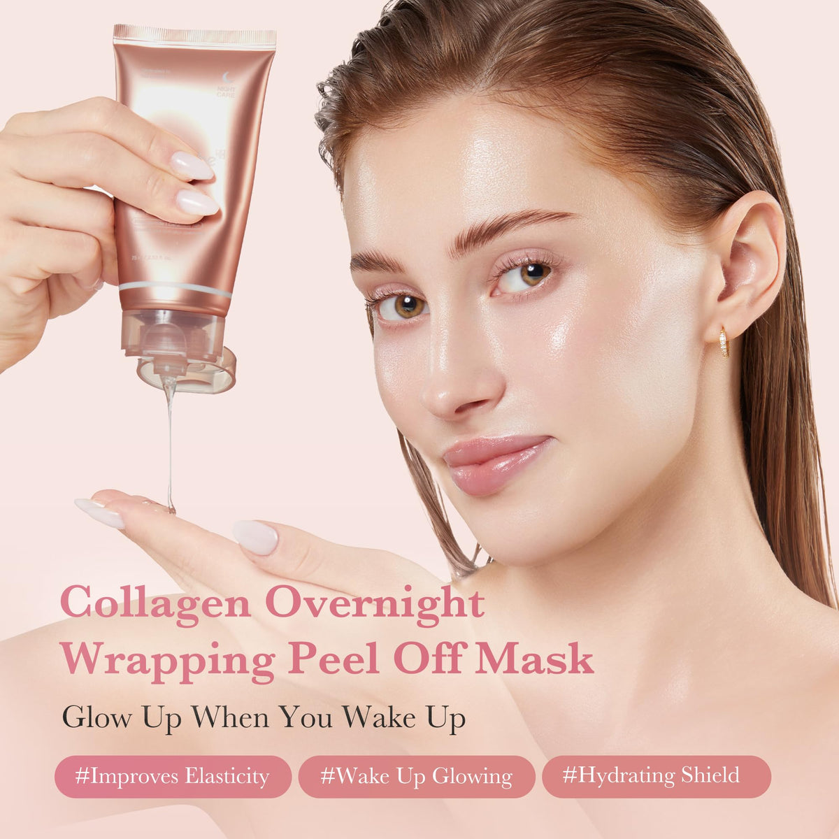 medicube Collagen Mask applied on a model's face