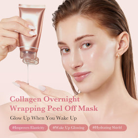 medicube Collagen Mask applied on a model's face