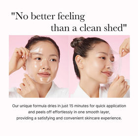 medicube Collagen Mask being peeled off