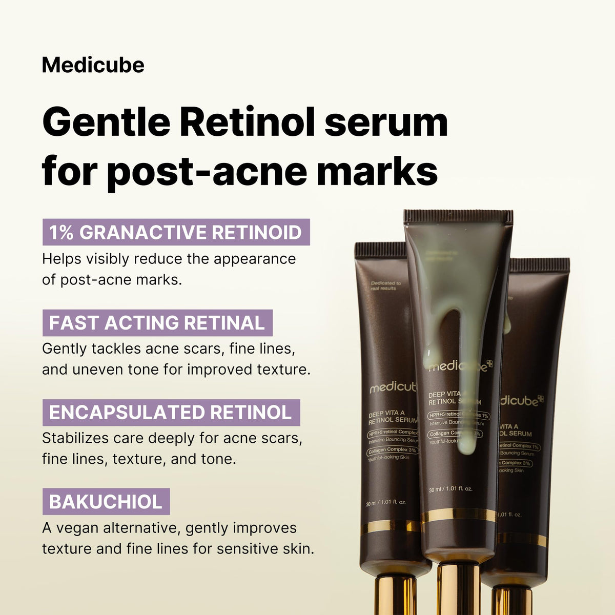 medicube Deep Reviving Bakuchiol Retinol Facial Serum texture close-up