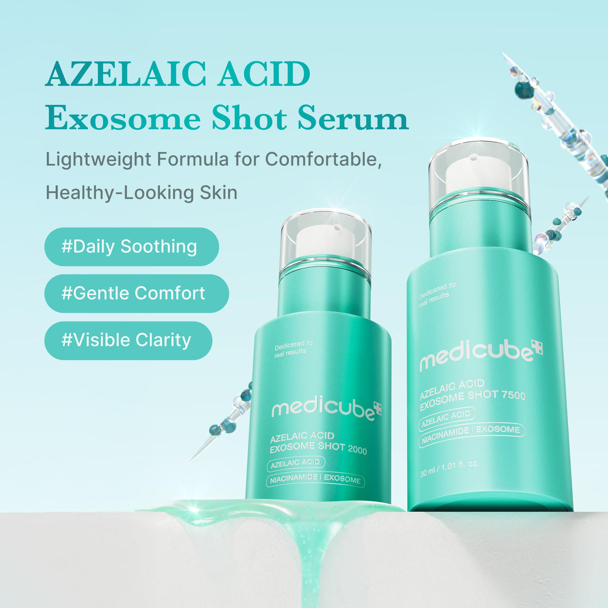medicube Exosome Shot Azelaic Acid Facial Serum pump close-up