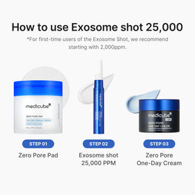 medicube Exosome Shot Zero Facial Serum application process
