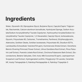 medicube Exosome Shot Zero Facial Serum ingredients list