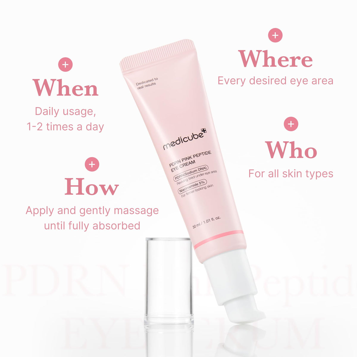 medicube Eye Serum side view showing dimensions