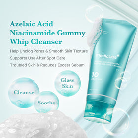 medicube Facial Cleanser Azelaic Acid side view showing packaging