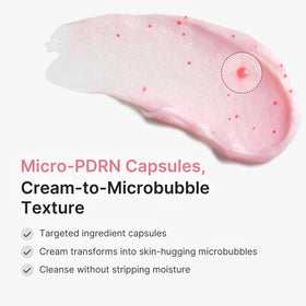 medicube Facial Cleanser PDRN Pink Glutathione with skincare products