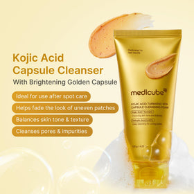 medicube Facial Cleanser showing dual capsule technology