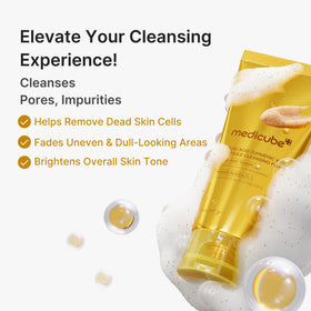 medicube Facial Cleanser tube with ingredients listed