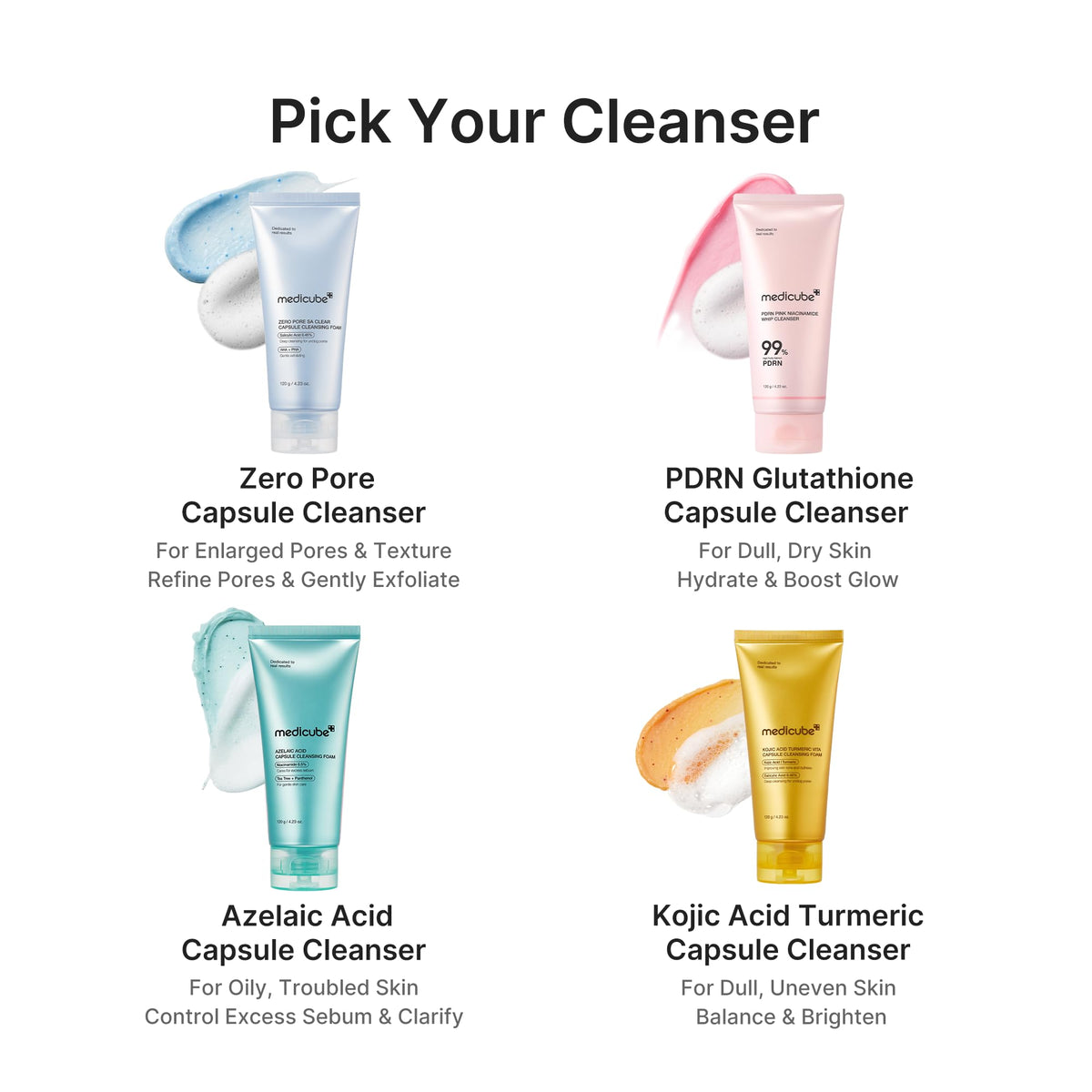 medicube Facial Cleanser Turmeric Capsule Foam Cleanser side view