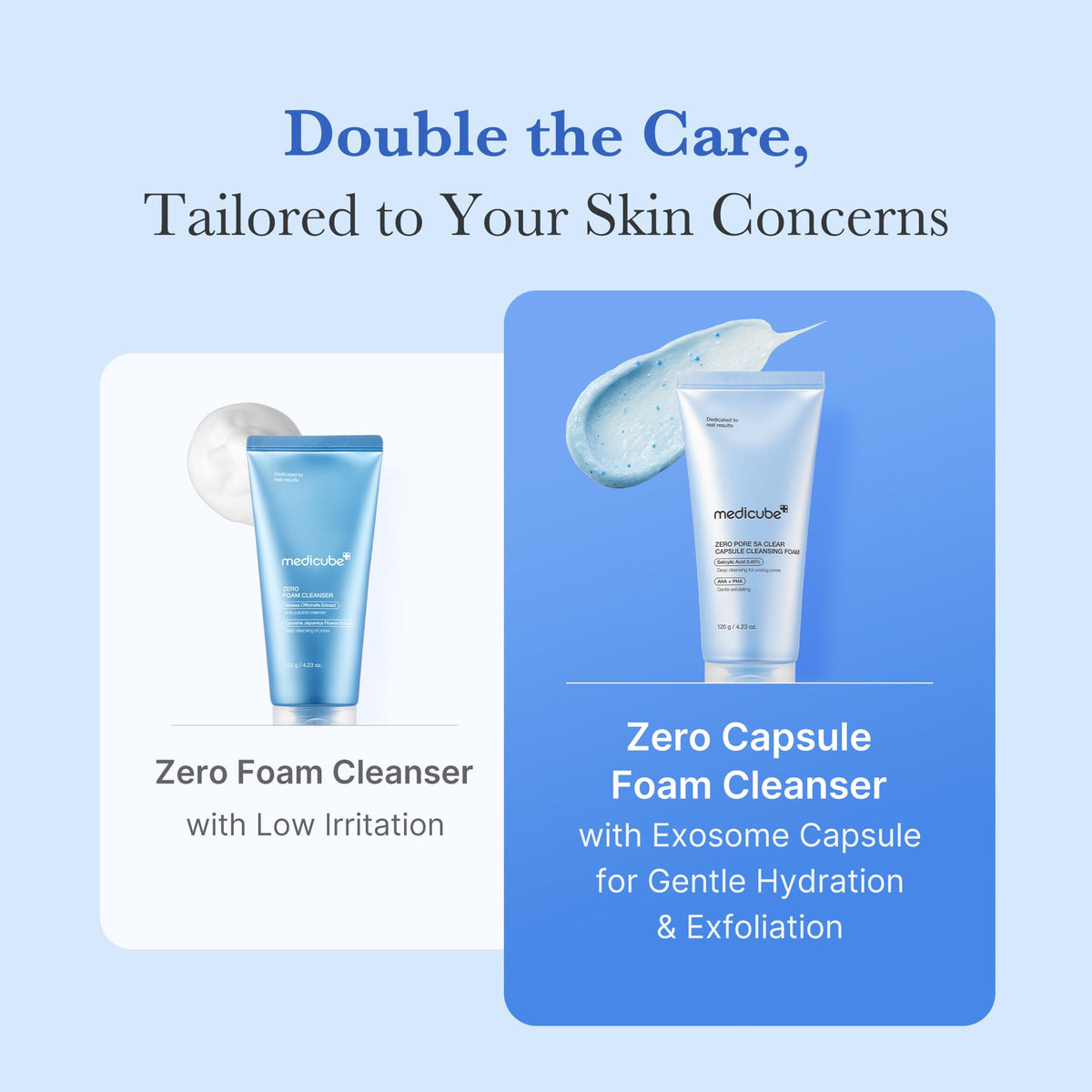 medicube Facial Cleanser with other skincare products