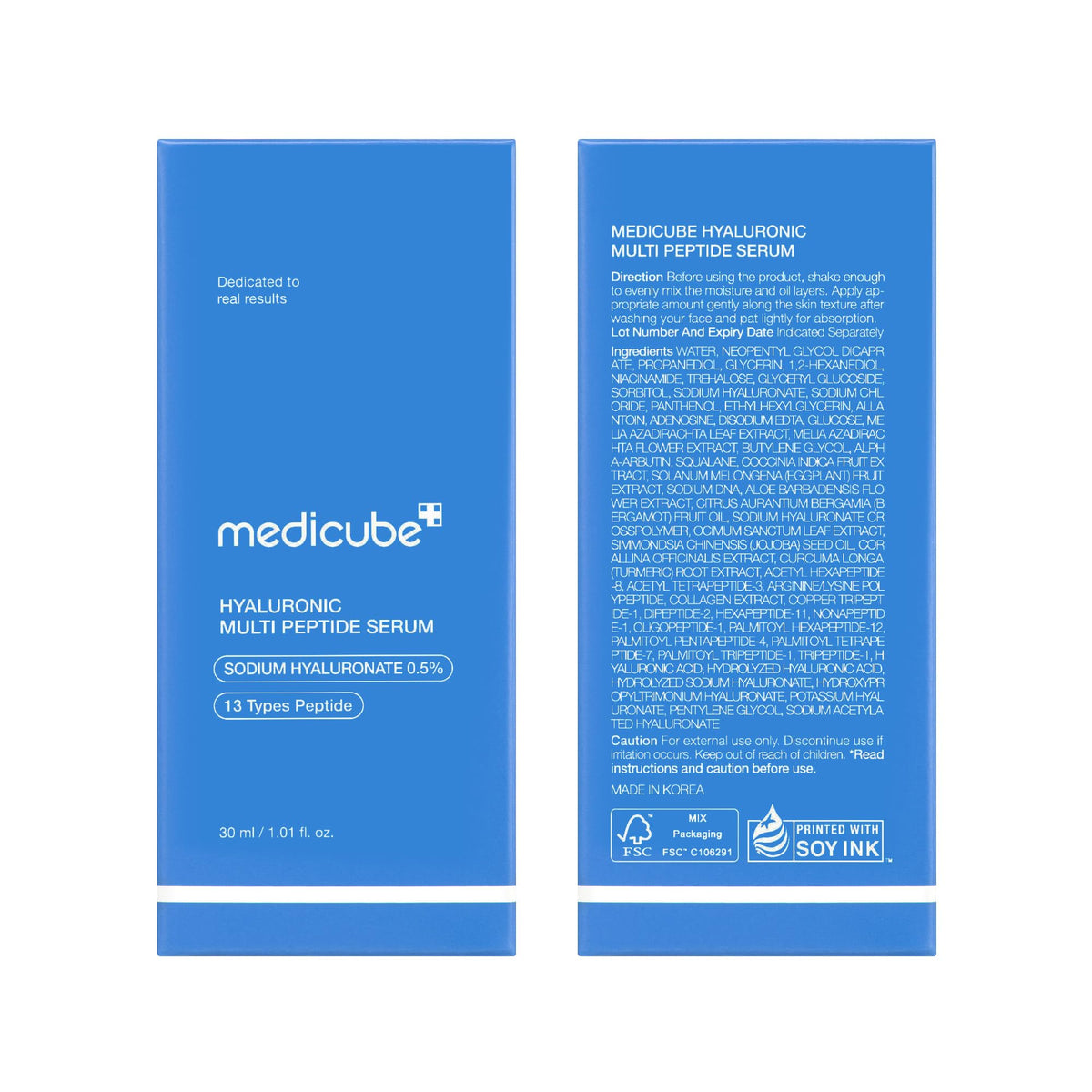 medicube Hyaluronic Multi Peptide PDRN Serum displayed with other skincare products