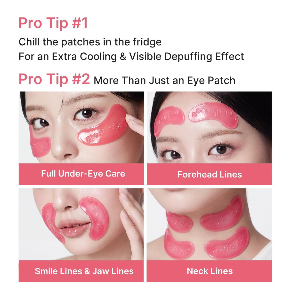 medicube Jelly Eye Mask PDRN Pink Collagen in use