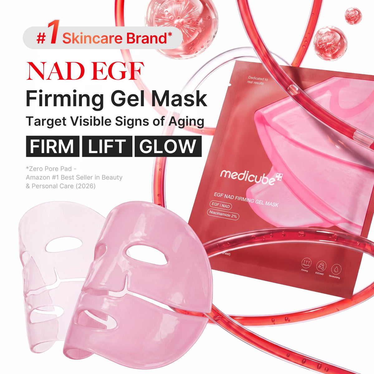 medicube Jelly Gel Mask application on a model's face