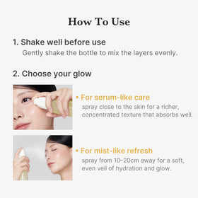 medicube Jelly Mist Serum application process