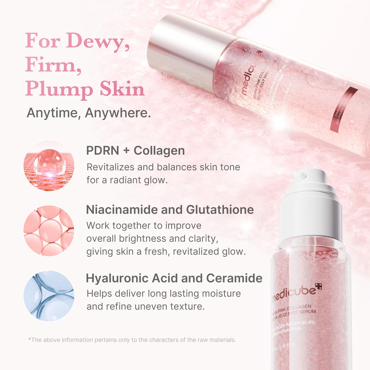 medicube Jelly Mist Serum in hand demonstrating mist application