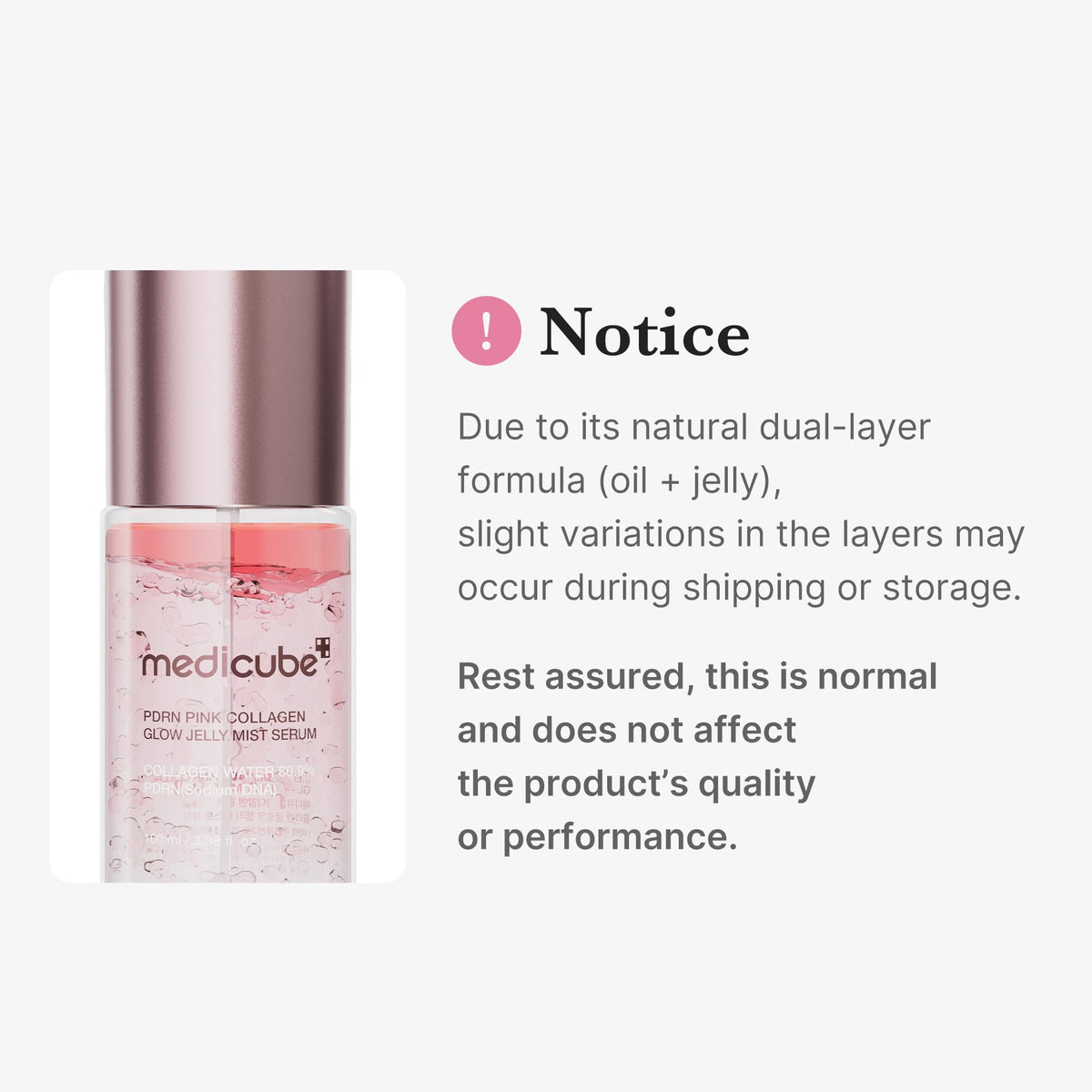 medicube Jelly Mist Serum showing application on skin
