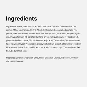 medicube Kojic Acid Turmeric Brightening Body Wash in use