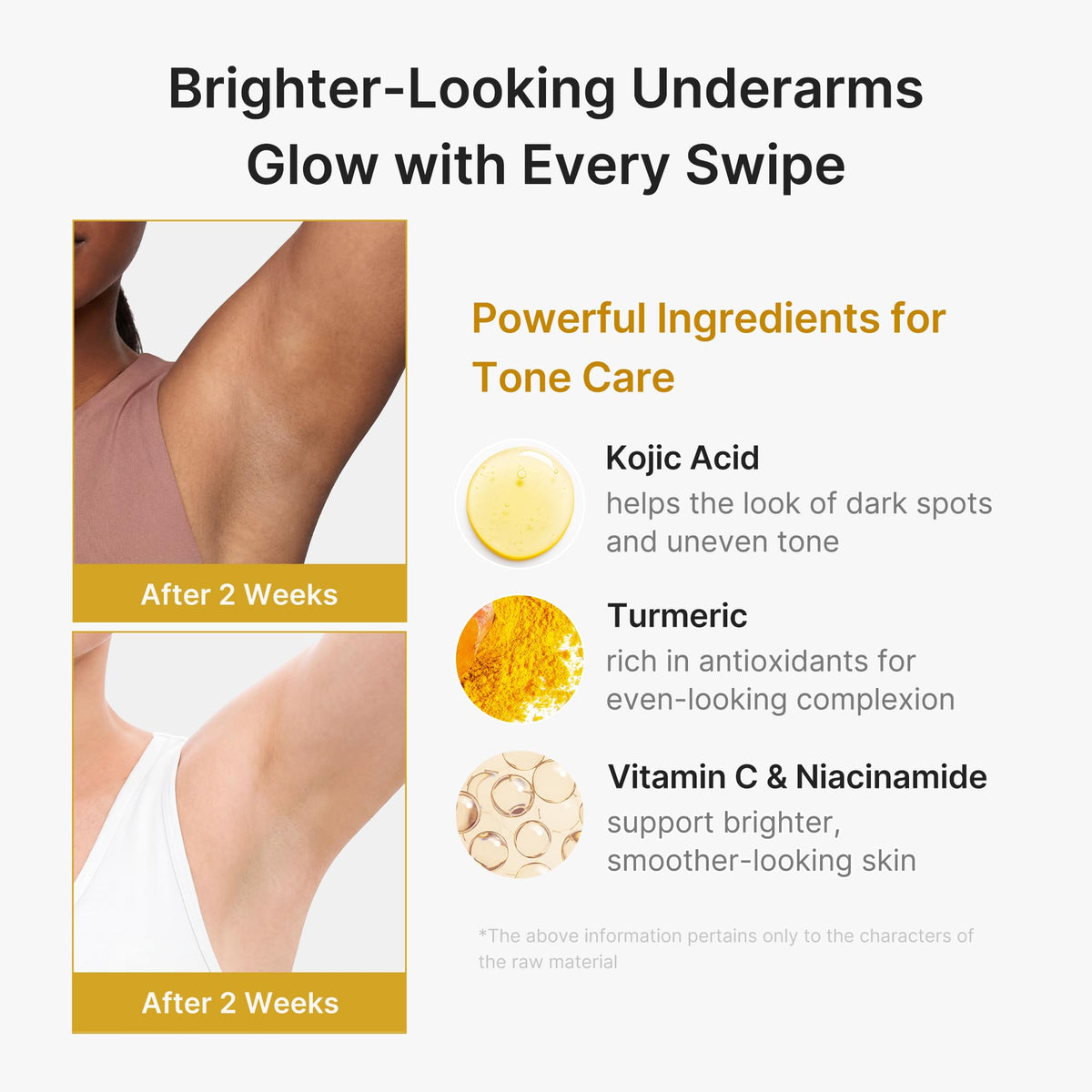 medicube Kojic Acid & Turmeric Deodorant application on skin