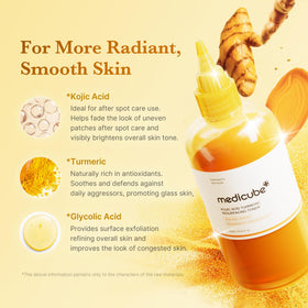 medicube Kojic Acid Turmeric Smoothing Toner side view showing bottle design