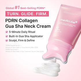 medicube PDRN Collagen Gua Sha Neck Cream applicator close-up