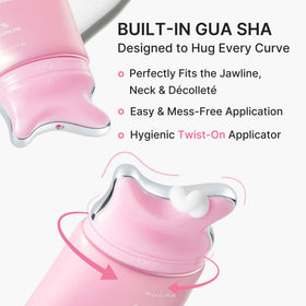 medicube PDRN Collagen Gua Sha Neck Cream texture on skin
