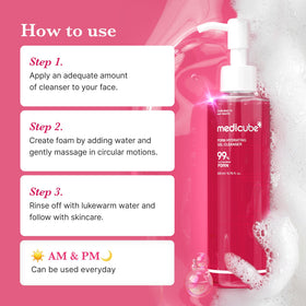 medicube PDRN Jelly to Foam Cleanser in use on skin
