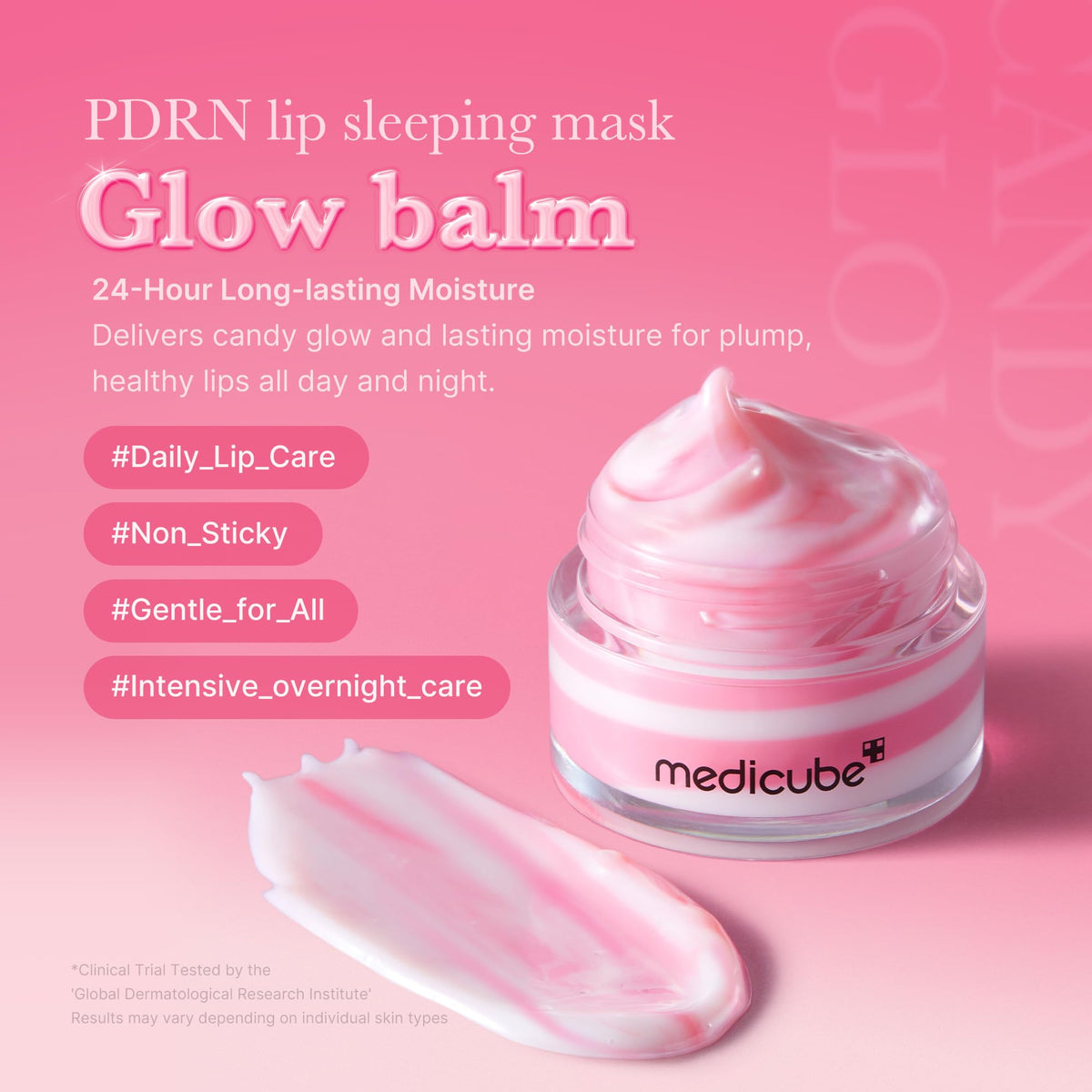 medicube PDRN Lip Sleeping Mask application with fingertip