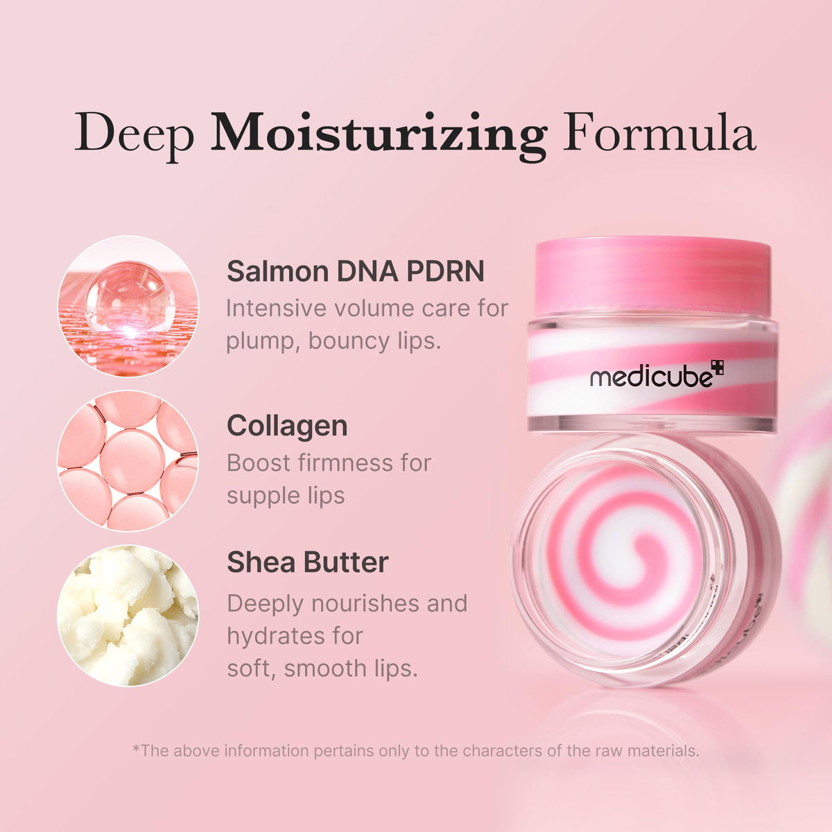 medicube PDRN Lip Sleeping Mask back view showing ingredients