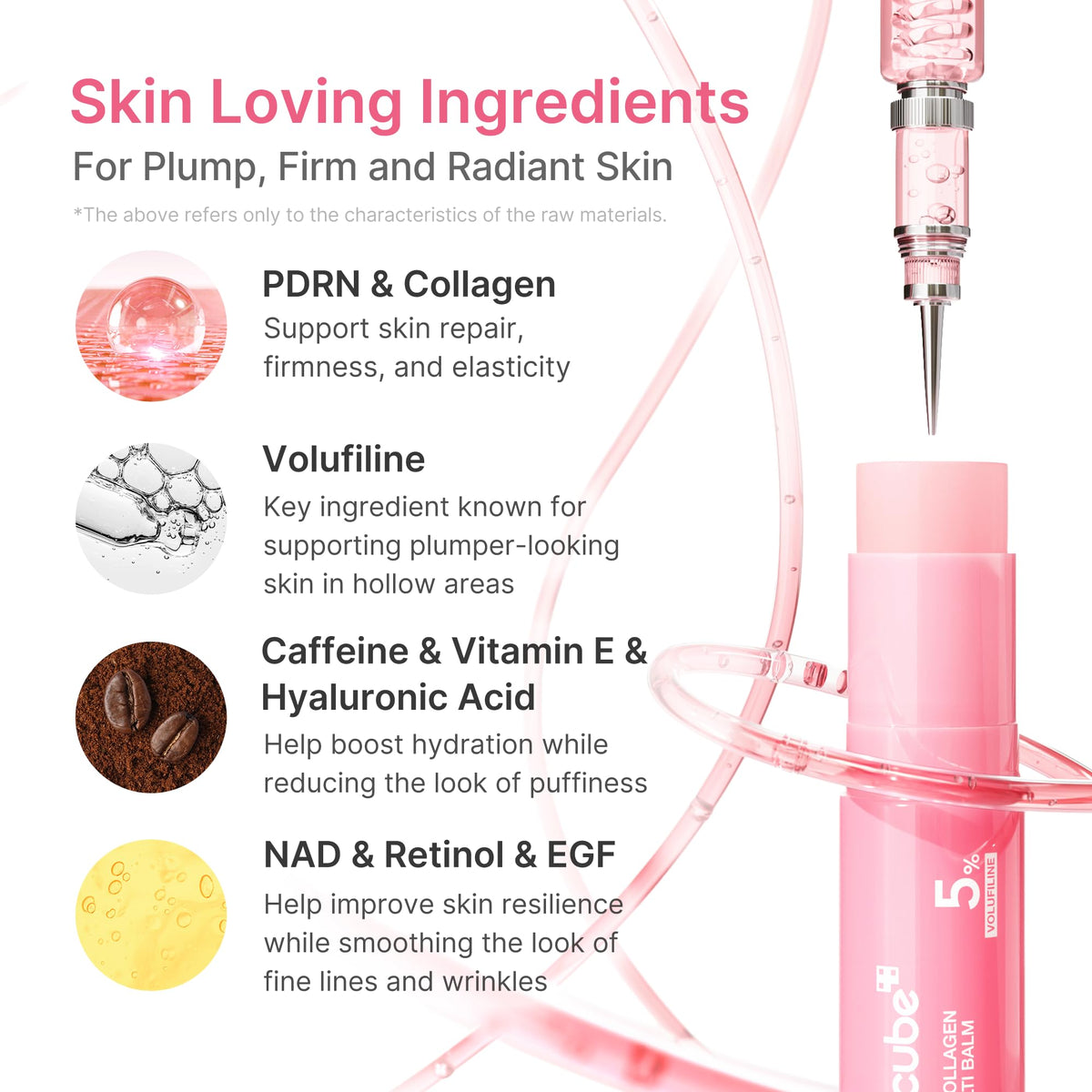medicube PDRN Pink Collagen Volume Multi Balm Stick on skin