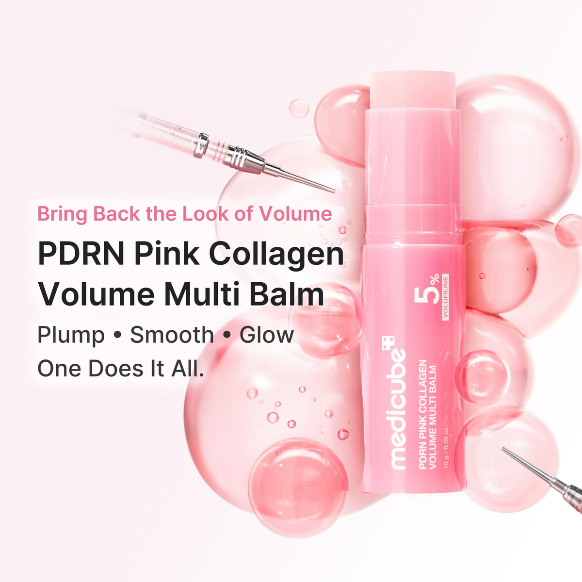 medicube PDRN Pink Collagen Volume Multi Balm Stick showing stick format