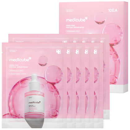 medicube PDRN Pink Peptide Ampoule Sheet Mask front view with packaging