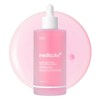 medicube PDRN Pink Peptide Serum 3.71 fl oz front view