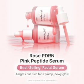 medicube PDRN Pink Peptide Serum bottle close-up