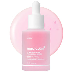 medicube PDRN Pink Peptide Serum front view with packaging