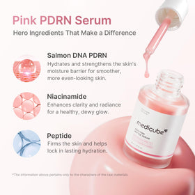 medicube PDRN Pink Peptide Serum texture on hand