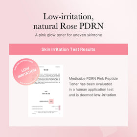 medicube PDRN Toner Rose PDRN Peptide Toner close-up of label