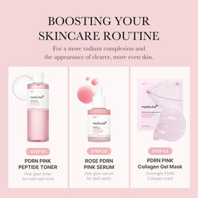 medicube PDRN Toner Rose PDRN Peptide Toner texture on skin